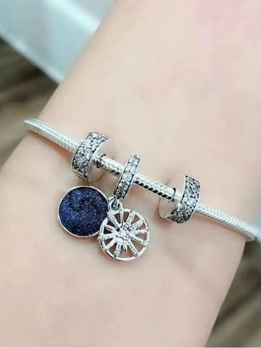 Authentic Pandora Bracelet Set with Travel Case